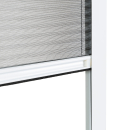 Smart Fliegengitter Plissee für Fenster - Flächenbündiger Alu Bausatz - Insektenschutz Plissee (weiß 130 x 150 cm)