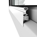 Smart Fliegengitter Plissee für Fenster - Flächenbündiger Alu Bausatz - Insektenschutz Plissee (weiß 130 x 150 cm)