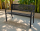 Gartenbank RIPOSO - Parkbank Sitzbank Bank mit Metallgestell - 119x50x75cm Schwarz
