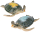 2er Set Deko Schildkröten aus Polyresin – Schildkröte Wasserschildkröte ca. 35 x 29 x 10 cm