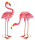 Flamingos aus Metall - 2er Set Flamingopaar - 81cm & 58cm Flamingo Figuren - Gartendeko Tierfigur