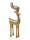 Deko Rentier Figur GOLD aus Aluguss 14x6x35cm - Hirsch Weihnachtsdeko