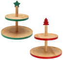 Weihnachtliche Etagere aus Bambus - Deko Etagere Cupcace...