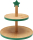 Weihnachtliche Etagere aus Bambus - Deko Etagere Cupcace Ständer - 2 Etagen 25x26cm Stern