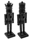 Nussknacker Figur Schwarz aus Holz - 25cm Weihnachtsdeko...