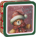 Keksdosen Weihnachten Quadratisch 4er Set - je 2,5 Liter - Plätzchendose Blechdose Geschenkdose