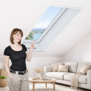 Dachfenster Fliegengitter Teleskop Alu Bausatz - magnetisch bis 110 x 160 cm – ohne Bohren und Sägen
