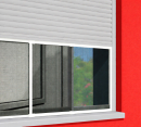 Fliegengitter für Fenster mit Rollladen – Alurahmen vormontiert, ohne Bohren, teleskopierbar Anthrazit