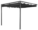 Wandpergola „AURIS“ – Moderner Sonnenschutz für die Terrasse, 3 x 3 m Anthrazit