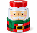 Weihnachtsmann Keksdosen 3er Set – Stapelbare...