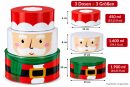 Weihnachtsmann Keksdosen 3er Set – Stapelbare Plätzchendosen aus Metall mit Deckel | 3,95 L