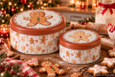 2er Set Weihnachts-Keksdosen „Lebkuchenfreude“ - 2 Plätzchendosen aus Metall